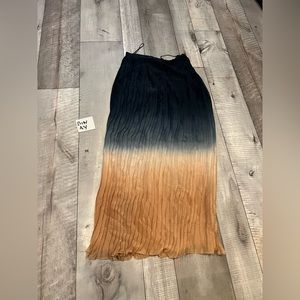 Olive street ombre soft pleat maxi skirt